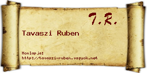 Tavaszi Ruben névjegykártya